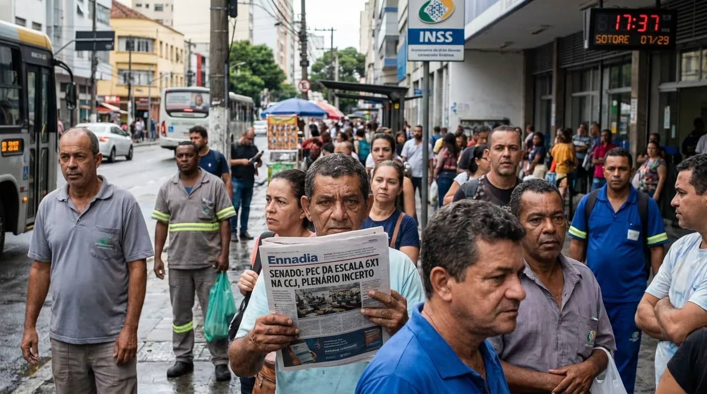PEC da escala 6×1 passa na CCJ do Senado sem data no plenário